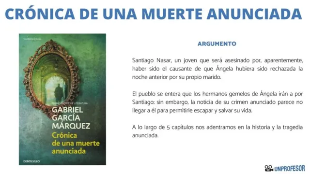 Crónica de una muerte anunciada, de Gabriel García Márquez: resumen, personajes y final