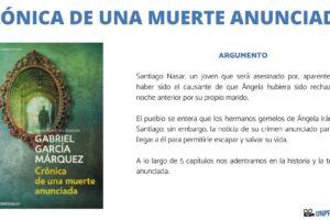 CRÓNICA DE UNA MUERTE ANUNCIADA RESUMEN DEL LIBRO DE GABRIEL GARCÍA MÁRQUEZ